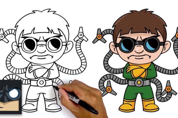 doc ock spider man cartoon to draw