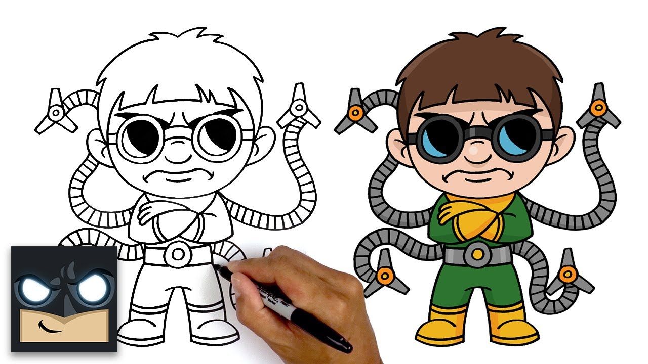 doc ock spider man cartoon to draw